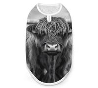 Black And White Highland Cow Cute Dog Shirt Sleeveless Soft Breathable Pet Apparel Tank Top Summer Cool XL