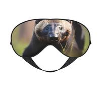 Black and White Honey Badger Eye Mask, Sleep Mask for Men Women 100% Blackout, No Pressure On Eyes, Soft & Breathable