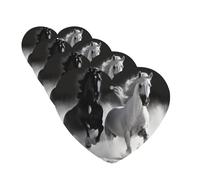 Black and White Horses Running Car Air Fresheners Cards 4 Pcs Hanging Fragrance Scented Cards Long-Lasting Car Aromatherapy Tablets for Wardrobe Bathroom Car Interior Mirror Pendant Gifts