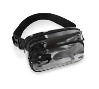 Black And White Horses Running Fanny Pack Large Bum Bag with Adjustable Strap Waist Pack Crossbody Bags Waist Bags with Zipper Belt Bag