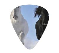 Black And White Horses Running Premium Bass Electric Guitar Picks,Guitar Plectrum For Unparalleled Musical Experience