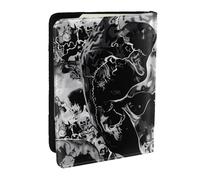 Black and White Human Skull Printed Passport Holder - 6.5 x 4.5 Inch RFID Blocking Travel Wallet,Stylish Passport Cover,Lightweight Document Organizer for Cards