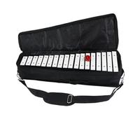 Black and white keys silver keys 30 tone aluminum plate carillon foldable teaching percussion instrument (Color : Bk white keys)