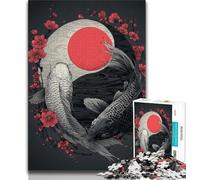Black And White Koi Jigsaw Puzzles for Teenagers 1000 Jigsaws,Toys Educational Games Stress Relieving Wishlist with Santa Claus 50x75cm