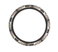 Black and White Landscape Printed Steering Wheel Cover Elastic Stretch Car Wheel Wrap Breathable Non-Slip Steering Wheel Protector for Car Truck SUV