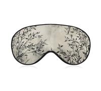 Black and White Leaves Sleep Mask with Adjustable Strap, Comfortable & Soft Eye Mask for Sleeping Light Blocking, Lightweight & Breathable Eye Cover for Men Women
