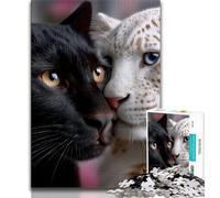 Black And White Leopard 2000 Piece Jigsaw Puzzles for Adults & Teens,Fun Games Every Piece Is Unique - Challenging Family Fun Game 70x100cm