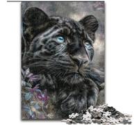 Black And White Leopard Adult Jigsaws 1000 Piece, Challenging Game And Family Play Educational Game for Birthday, Chrismas (26x38cm)