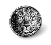 Black and White Leopard Face Blank Round Badges Round Badge DIY Pin Back Buttons Clear Button Pins for Craft Projects Badge Making Accessories