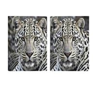 Black And White Leopard Face Passport Holder Passport Wallet PU Leather Passports Protective Cover Slim Travel Accessories