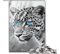 Black And White Leopard Jigsaw Puzzles for Adults 1000 Jigsaws, Family Game Stress Reliever Difficult Challenge Great Gifts And Toys (26x38cm)