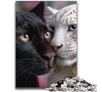 Black And White Leopard Jigsaw Puzzles for Adults 2000 Piece Puzzle,Challenging To Complete But Fun And Humorous Educational Game for Birthday (70X100cm)