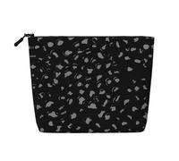 Black and White Leopard Patterned Women's Cosmetic Bag, Single Layer Toiletry Bag, Suitable for Daily Storage, Travel, and Business Trips.