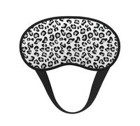 Black and White Leopard Print, Full Eye Covers Light Blocking Eye Masks Blackout Sleep Eye Muffs