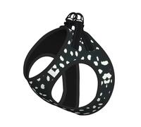 Black And White Leopard Print Harness Leash Set For Cats And Dogs, Reflective Adjustable, Soft Breathable Mesh Vest With Escape-Proof Lead, For Small Pets And Kitten Puppies