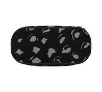 Black and White Leopard Print Pencil Pouch for Kids Fun Pencil Case Pouch for Girls Large Pen Case with Zipper, Portable Pencil Bag Holder for School Sudent Teacher Stationery