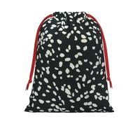 Black and White Leopard Print Soft Drawstring Storage Bags, Flannel Gift Pouches Fashion Novelty Christmas Holiday Gifts Bags