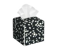 Black And White Leopard Print Square Tissue Box Cover,Tissue Box Cover For Bathroom, Bedroom Night Stands, Countertop, Living Room, Car