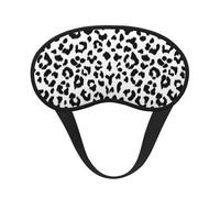 Black and White Leopard Print with Monogram, Full Eye Covers Light Blocking Eye Masks Blackout Sleep Eye Muffs