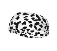 Black And White Leopard Print With MonogramHair Bands for Men Woman Headband Running Headband Sweat Wicking Gym
