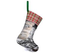 Black And White Lighthouse Personalized Christmas Stockings Hanging Sequin Xmas Stocking for Tree Holiday Party Decor