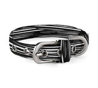 Black and White Lines Dog Collar Adjustable Pet Collar Stainless Steel D-Ring Collar Oxford Cloth Cat Collar Strap with Metal Buckle for Small Medium Dog