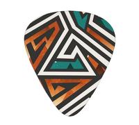 Black And White Lines Guitar Picks Plectrums For Guitar Bass 12 Pack