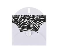 Black And White Lines Horizontal Holiday Card With White Heart Shaped Envelope And Write Various Holiday Greetings