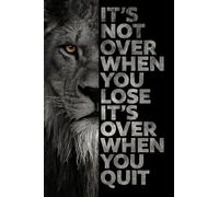 Black and white lion head poster positive quote failure doesn't mean the end giving up means the end metal tin sign bedroom living room home decor 12x16 inches