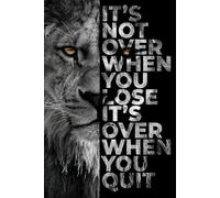 Black and white lion head poster positive quote failure doesn't mean the end giving up means the end metal tin sign bedroom living room home decor 11.9 x 7.9 inch