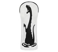 Black and White Loch Ness Monsters Golf Covers Premium Leather Headcovers with Number Tags for Driver Golf Head Covers