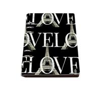 Black and White Love Notebook, Pu Leather A5 Notebooks, Lined Paper Lined Notebook A5 180Pages/90Sheets, Writing Book for Study, Notepad for Note Taking, University Stationery Journal Diary