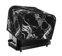 Black And White Marble 4 Slice Toaster Covers Quilted Bread Maker Cover Small Appliance Cover With Handle Toasters Dust Cover For Home Table Kitchen Decor