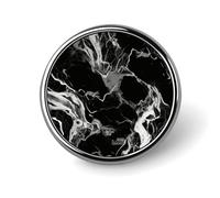 Black And White Marble Badge Holder Personalized Metal Button Pin Fashion Round Badge with Pattern Pin DIY Button Badges Exquisite Brooch Crafts Gift Clothes Decorative Pins