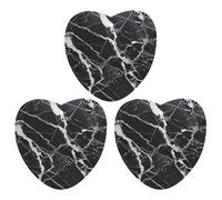Black And White Marble Car Air Freshener, 3 Pcs Love form Hanging Air Freshener Cards, Long Lasting Fragrance Scented Cards for Car, Home, Office Black-style