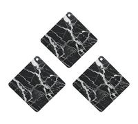 Black And White Marble Car Air Freshener, 3 Pcs Rhombus Hanging Air Freshener Cards, Long Lasting Fragrance Scented Cards for Car, Home, Office Gray-style