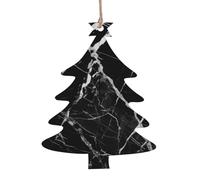 Black And White Marble Christmas Wooden Pendant, Stylish And Cute In Design, A Foil For The Festive Atmosphere
