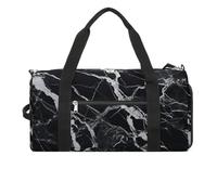 Black And White Marble Gym Bag for Men Women, Waterproof Gym Tote Bags, Large Duffel Bag for Travel Workout