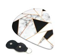 Black And White Marble Texture Guitar Pickfor Pickups For Acoustic Electric Guitar Bass Ukulele