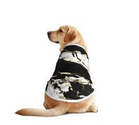 Black And White Marble Texture Print Dog Outfit Sleeveles, Funny Pet Dog Clothes Machine Washable Shirt Vest For Medium Large Dogs