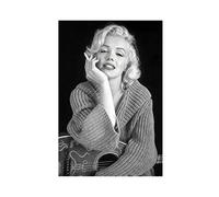 Black And White Marilyn Monroe Poster Canvas Poster Wall Art Decor Print Picture Paintings for Living Room Bedroom Decoration Unframe-style 08x12inch(20x30cm)
