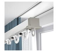 Black and White Metal Curtain Rails for Ceiling Mount Prefabricated Hidden Sliding Rail System Room Divider Kit Stylish and Functional Home Decor