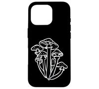 Black And White Mushrooms Fungi Mycologist Costume Mushroom Case for iPhone 16 Pro