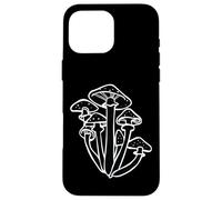 Black And White Mushrooms Fungi Mycologist Costume Mushroom Case for iPhone 16 Pro Max