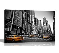 Black and White New York City Times SquareCanvas Prints City Wall Art Pictures Home Office Decor Framed Posters Cityscape Artwork Extra Large 101 x 76cm (40 x 30 inches)