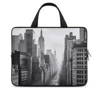 Black and White New York Laptop Case Sleeve 13inch Business Travel Protective Computer Carrying Cover Briefcase Handbags for Laptop Or Tablet