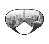 Black and White New York Soft Eye Mask â€“ Dual-Sided Comfortable Sleep Aid for Serenity and Relaxation, Eye Cover, Blindfold, Light-Blocking Mask, Travel Mask, Portable Eye Mask