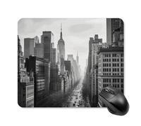 Black and White New York Square Mouse Pad Portable Computer Mousepad with Non-Slip Rubber Base 25 * 30cm Ultra-Thin Gaming Mouse Mat for Computer Laptop Office Desk Accessories