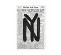 Black And White Newspaper Wall Art Vintage New York City Poster Trendy Minimalist Aesthetic Canvas Prints for Apartment Bedroom Wall Decor Unframe-style 16x24inch(40x60cm)