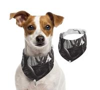 Black and White Octopus and Ship Dog Bandanas,Summer Bandanas for Dogs Washable Adjustable Dog Triangle Scarf Bibs Cute Pet Bibs for Medium Large Dogs Puppy and Cats Large